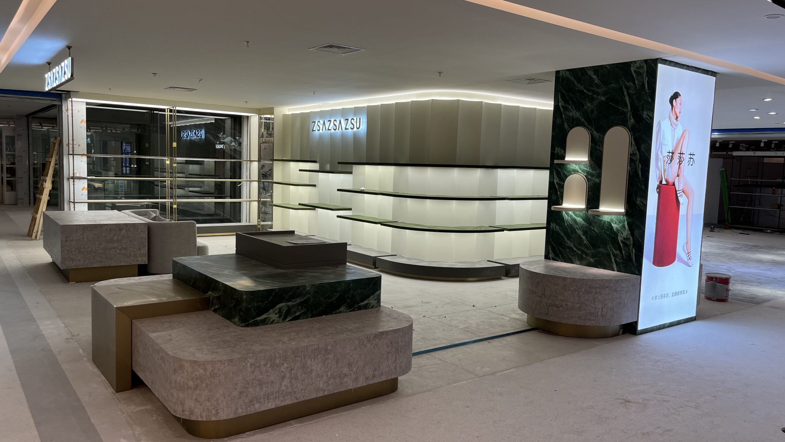 custom shoes and bags display cabinet for retail store (1)