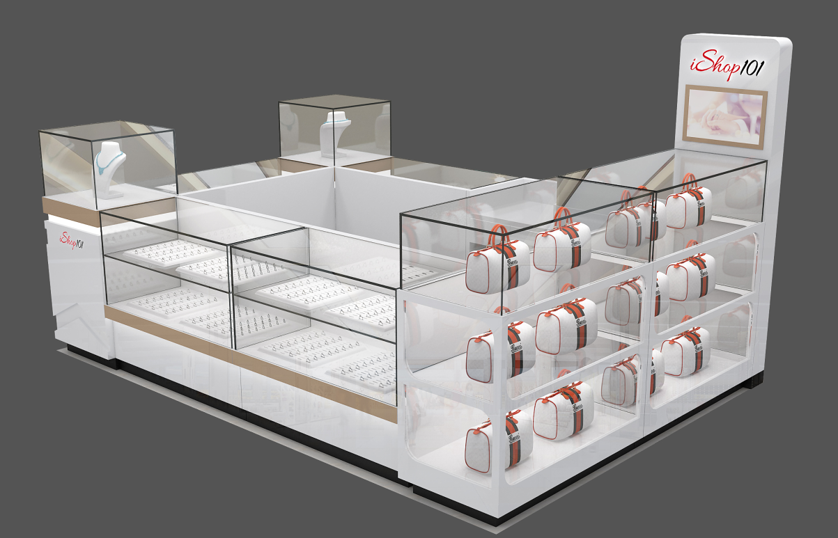 custom shoes and bags display cabinet for retail store (1)