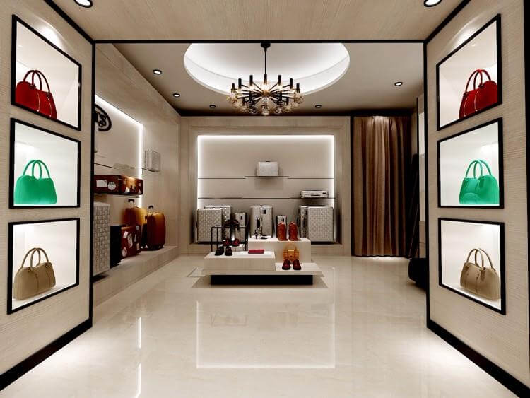 custom shoes and bags display cabinet for retail store (10)