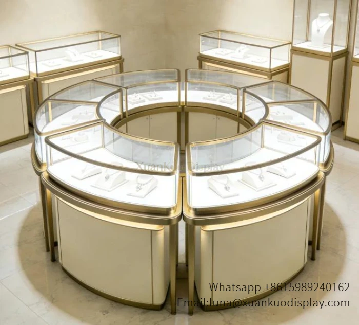 jewellery shop interior design Vietnam jewelry display cabinets