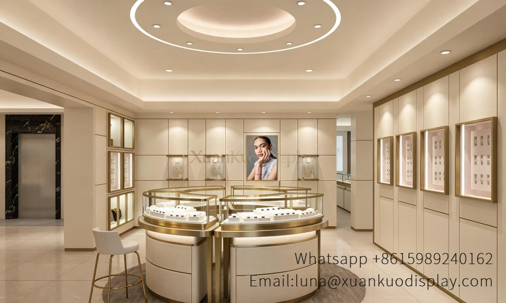 Custom Jewelry display cabinet with stainless steel jewelry display cabinet (6)