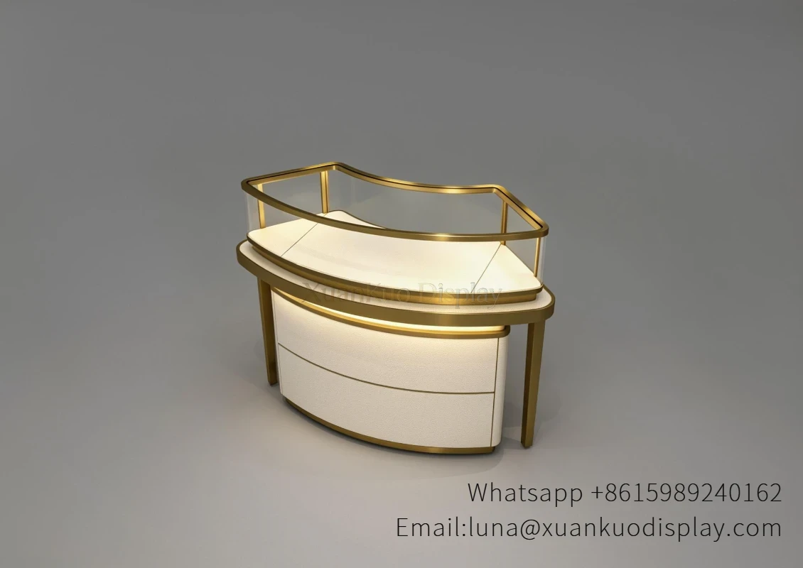 Jewelry display showcase with modern jewelry shop design