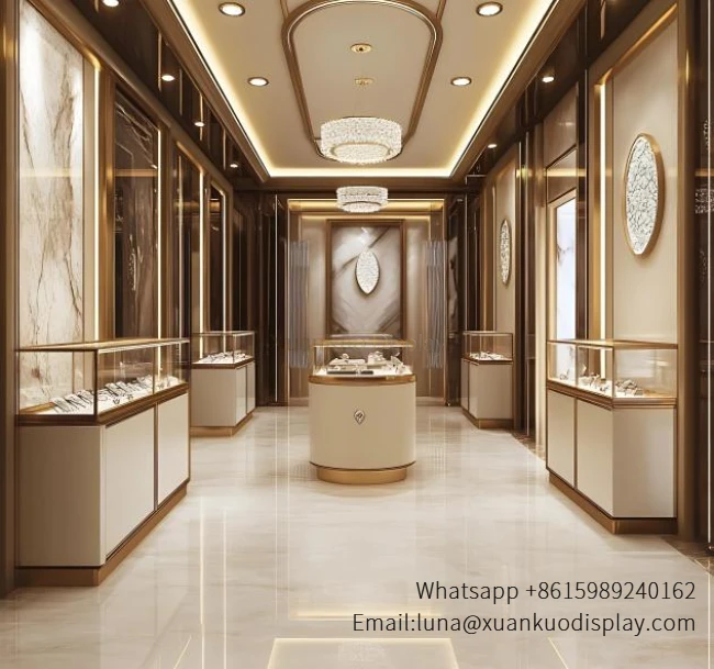 jewelry retail display fixtures of luxury jewelry store furniture