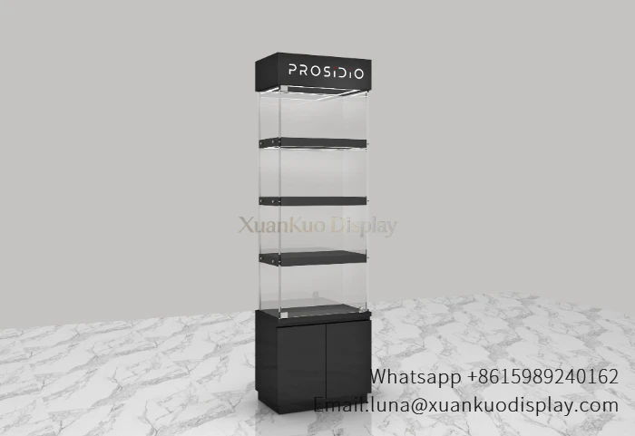 glass jewellery display cabinets vertical freestanding acrylic jewelry showcase with black storage base