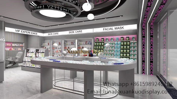 makeup shop cosmetic display cabinet interior fit out